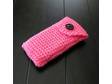 This case for a Sony PSP was crocheted with 100% acrylic hot